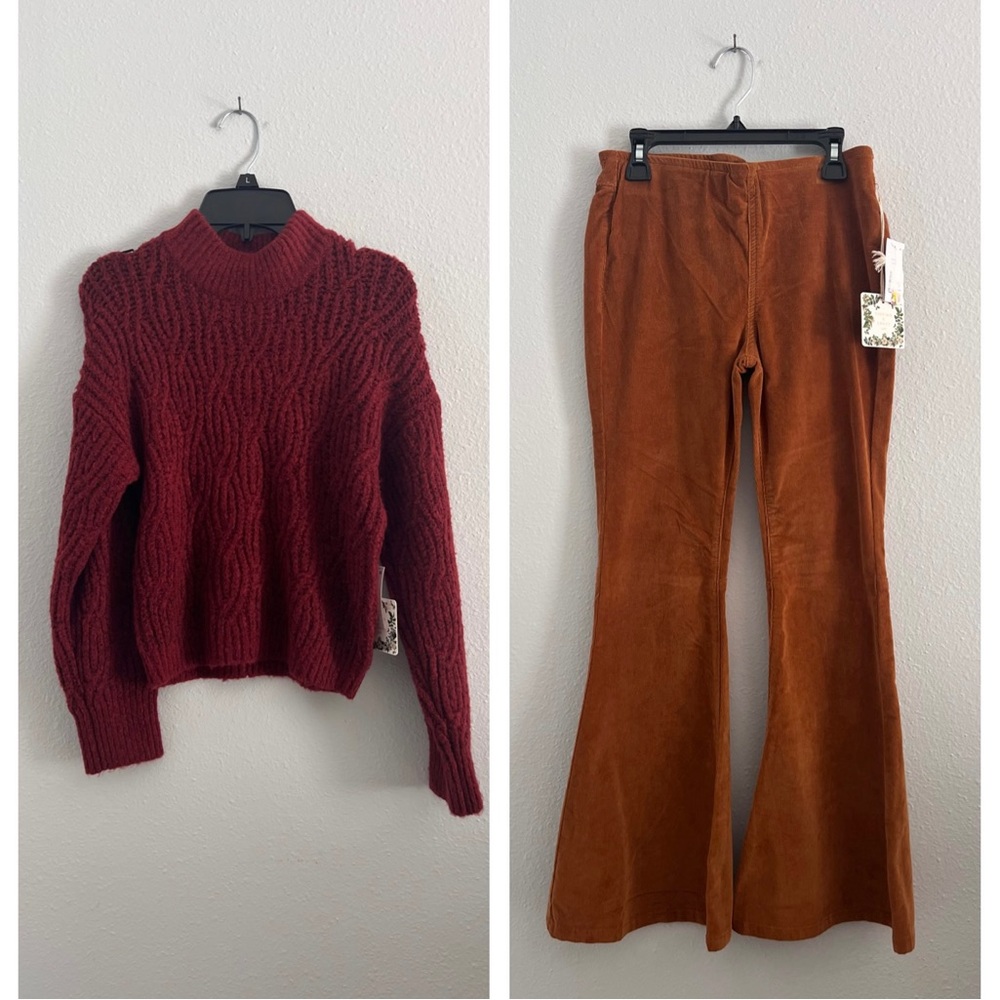 NWT $84 retail 2 pieces Girls Large knit sweater and corduroy pants